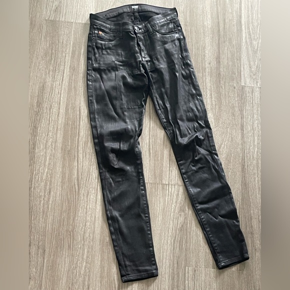 Low rise coated black denim. Hudson jeans size 27 - Picture 1 of 5